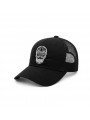 Trucker Cap with Embroidered Mexican Skull | Top Hats