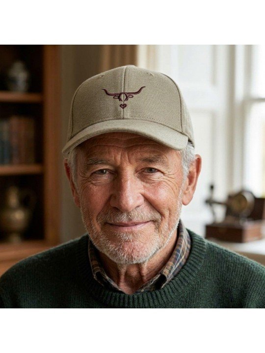 Gorra con Bordado de Silueta de Buey | Gorra Estilo Outdoor