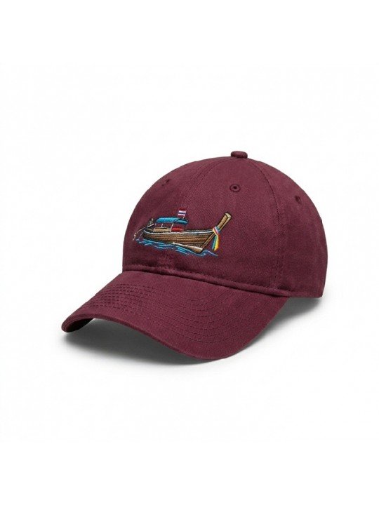 Cap with Embroidered longtail boat | Top Hats