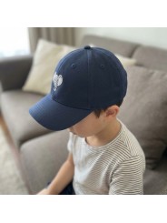 Navy Blue Kids' Cap with Embroidered Elephant